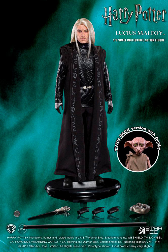 Figura Lucius Malfoy & Dobby 15-30 cm. Harry Potter MFM. Escala 1:6. Star Ace Toys