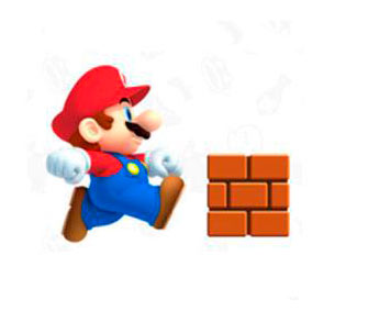 Figura Mario with Brick 10 cm. World of Nintendo. Jakks Pacific