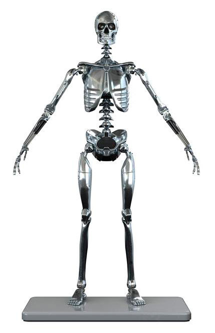 Figura Mark I Endoskeleton 30 cm. Acero inoxidable. Con luz. Escala 1:6. Molecule8