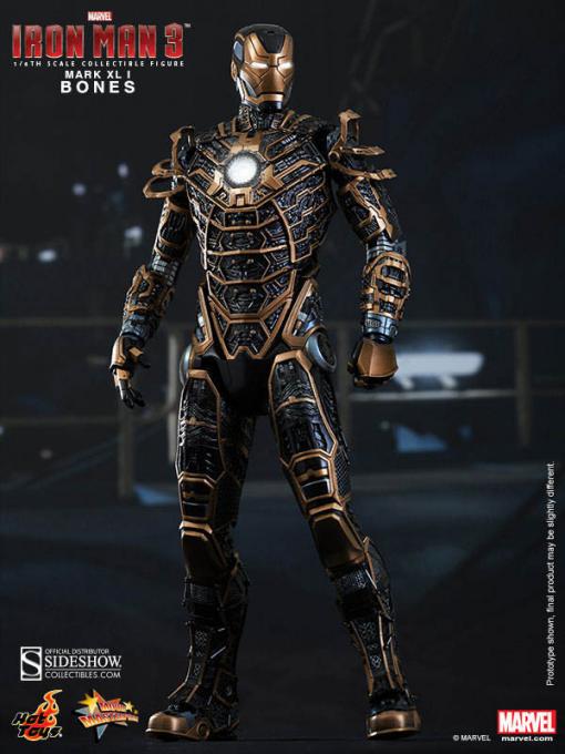 Figura Mark XLI Bones 30 cm. Movie Masterpiece. Iron Man 3. Hot Toys