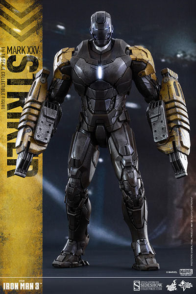 Figura Mark XXV Striker 30 cm. Iron Man 3. Línea Movie Masterpiece. Con luz. Escala 1:6. Hot Toys