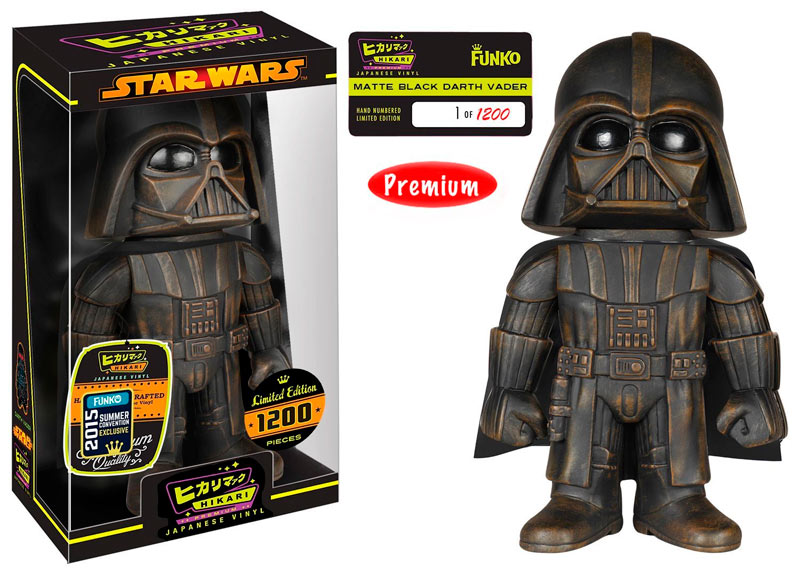 Figura Matte Black Darth Vader 19 cm. Star Wars. Línea Hikari Sofubi. Funko