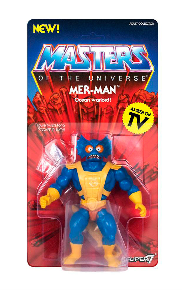 Figura Mer-Man 14 cm. Masters del Universo. MOTU Vintage Collection. Super7