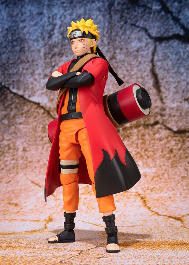 Figura Naruto Uzumaki 17 cm. Naruto. Línea S.H. Figuarts. Versión Sage Mode Advanced. Bandai