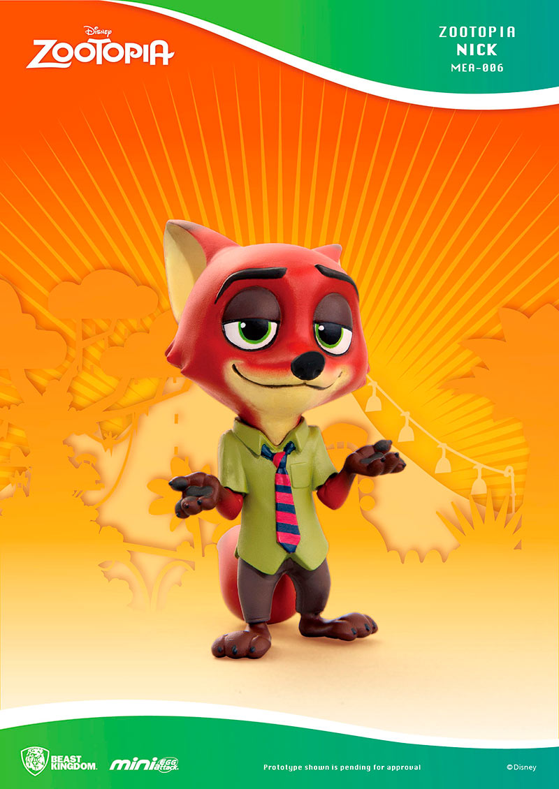 Figura Nick 6 cm. Zootrópolis. Mini Egg Attack. Beast Kingdom Toys