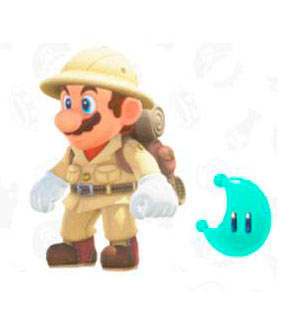 Figura Odyssey Explorer Mario with Moon 10 cm. World of Nintendo. Jakks Pacific