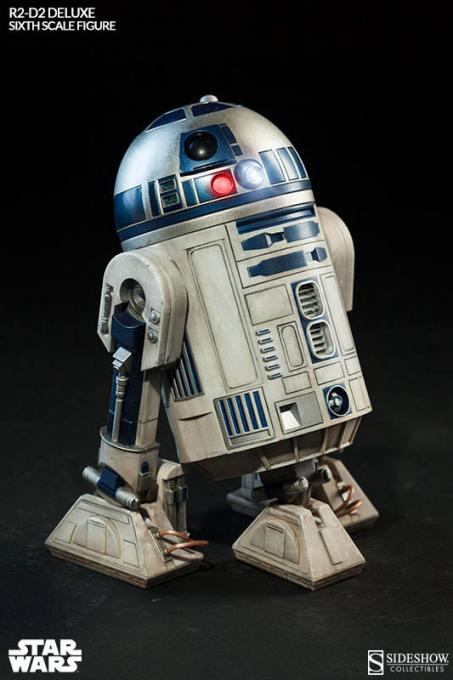 Figura R2-D2 17 cm. Deluxe. Con luz. Escala 1/6. Star Wars. Sideshow Collectibles