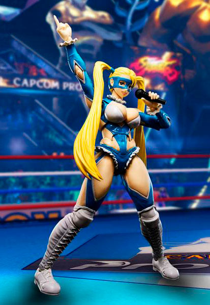 Figura Rainbow Mika 15 cm. Street Fighter. S.H. Figuarts. Tamashii Web Exclusive. Bandai