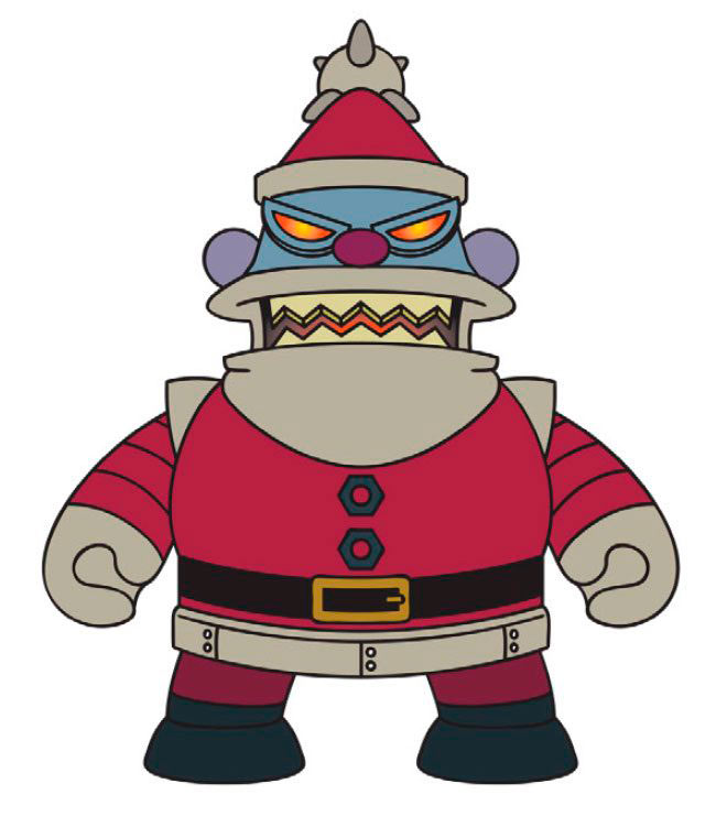 Figura Robot Santa Naughty 15 cm. Futurama. Kidrobot