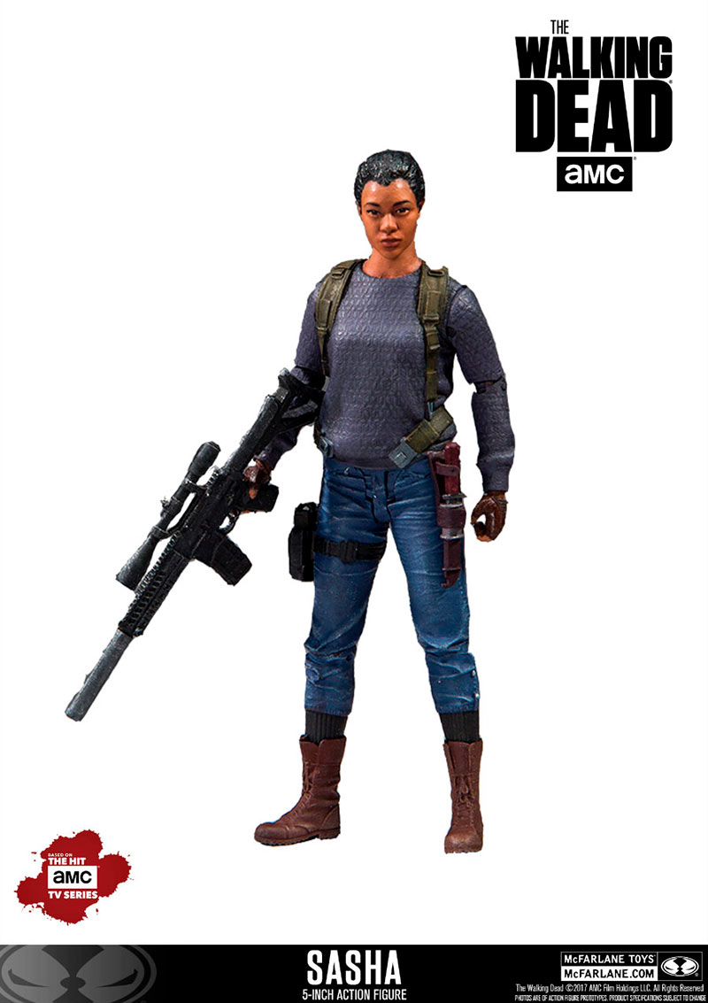 Figura Sasha Williams 13 cm. The Walking Dead. Color Tops. McFarlane Toys