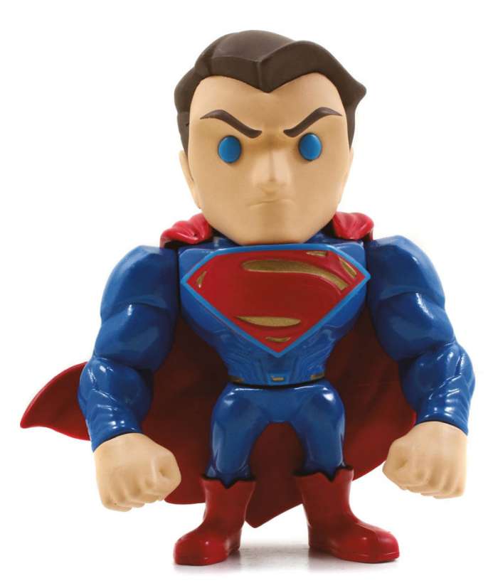 Figura Superman 10 cm. Batman v Superman: el Amanecer de la Justicia. Versión alternativa. Línea Metals Diecast. Jada Toys