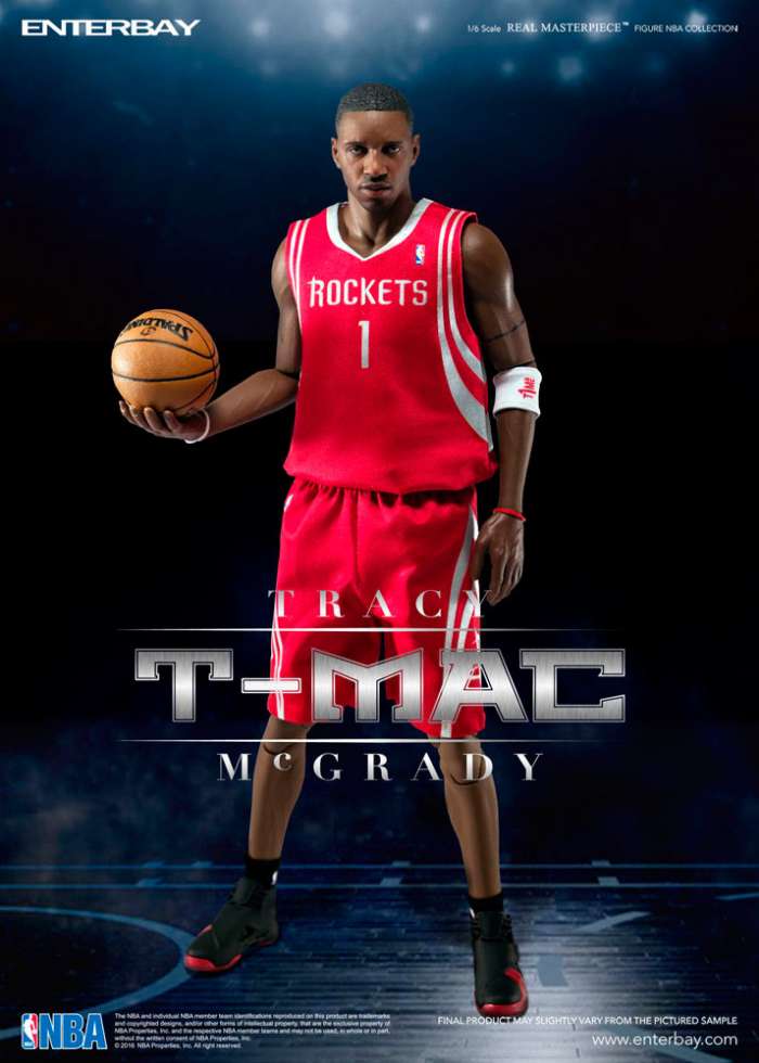 Figura Tracy McGrady 30 cm. NBA. Línea Real Masterpiece. Escala 1:6. Enterbay