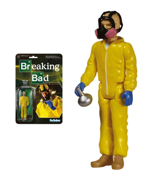 Figura Walter White 10 cm. Breaking Bad. Versión traje protector. Línea ReAction. Funko