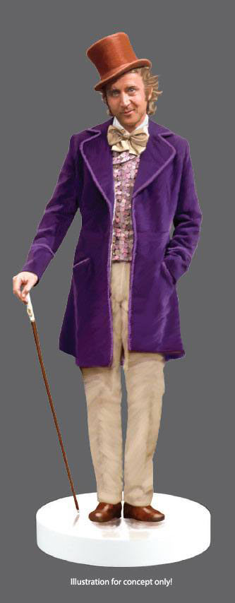 Figura Willy Wonka 30 cm. Willy Wonka & la Fabrica de Chocolate. Escala 1:6. Molecule8