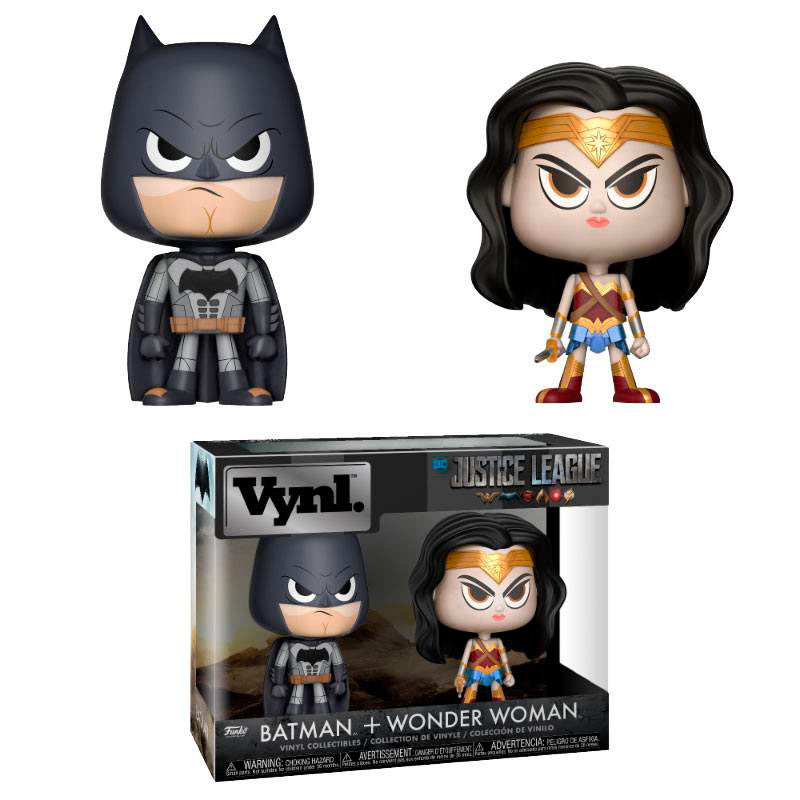 Figura Wonder Woman & Batman 10 cm. La Liga de la Justicia. DC Cómics. Funko