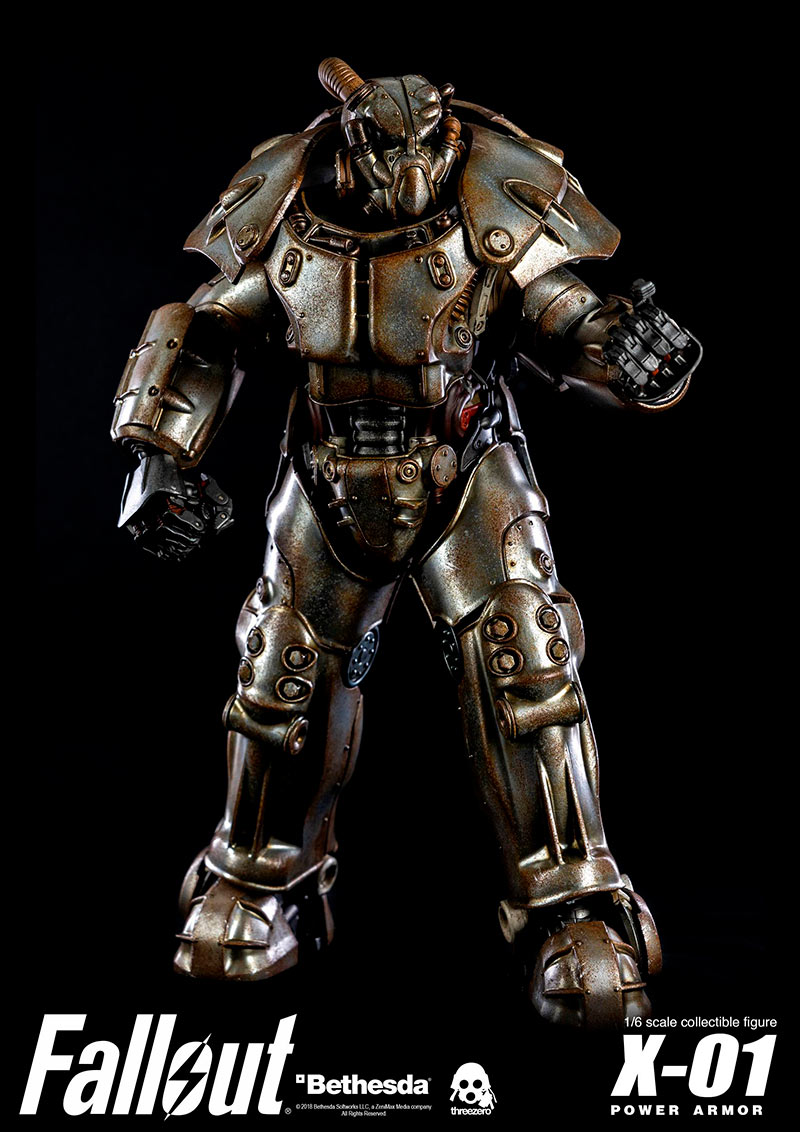 Figura X-01 Power Armor 37 cm. Fallout. Con luz. Escala 1:6. ThreeZero