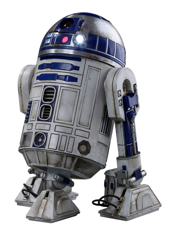 Figura droide R2-D2 18 cm. Star Wars Episodio VII. Con luz y sonido. Línea Movie Masterpiece. Escala 1:6. Hot Toys