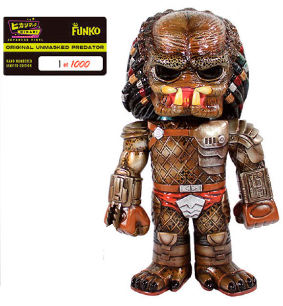 Figura original unmasked Predator 19 cm. Predator (Depredator). Línea Hikari Sofubi. Funko