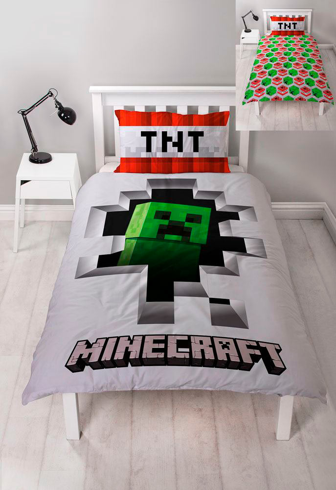 Funda Nórdica Reversible Dynamite Minecraft 135 x 200 cm