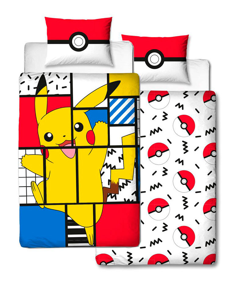 Funda Nórdica Reversible Pikachu Memphis Pokémon 135 x 200 cm