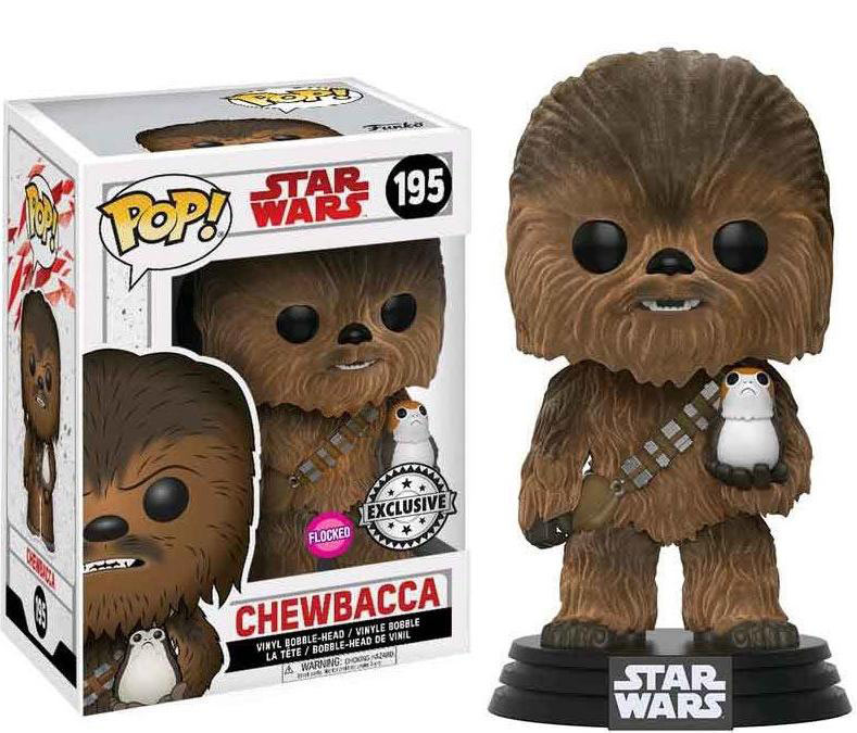 Funko POP Chewbacca y Porg Flocked