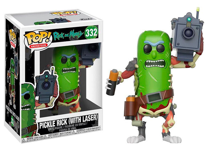 Funko POP Pickle Rick con láser