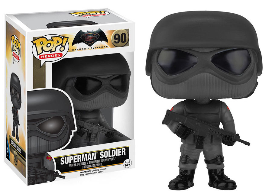 Funko POP Superman soldado 9 cm. Batman v Superman: el Amanecer de la Justicia