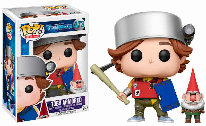 Funko POP Toby Armored & Gnome 9 cm. Trollhunters. Series Netflix TV