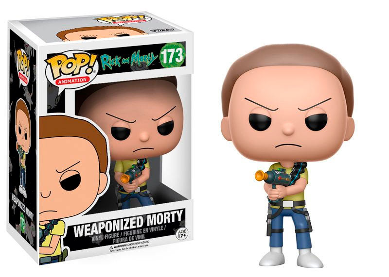 Funko POP Weaponized Morty 9 cm. Rick y Morty. Línea POP! Animation