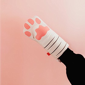 Guantes para horno con forma de patitas de gato