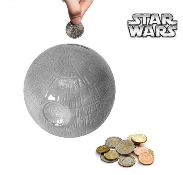 Hucha cerámica Estrella de la Muerte. Star Wars
