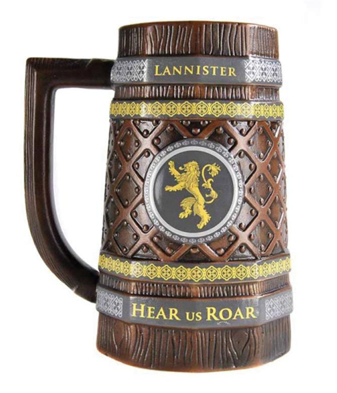 Jarra de cerveza Casa Lannister. Juego de Tronos