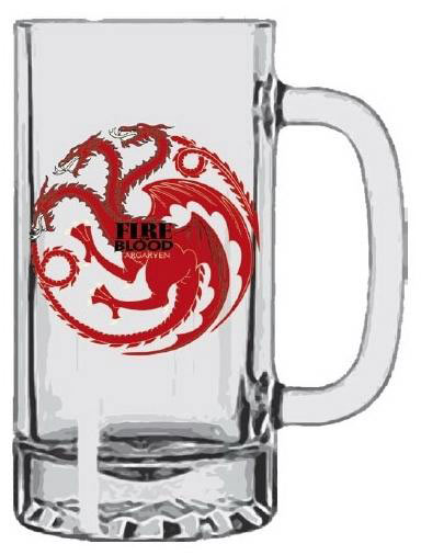 Jarra de cerveza Juego de Tronos. Casa Targaryen