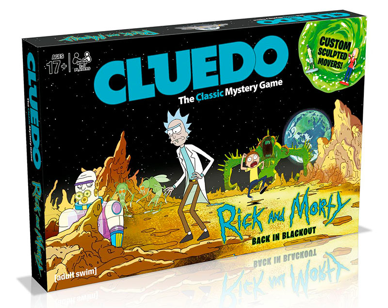 Juego de Mesa Rick y Morty Cluedo Back in Blackout. Versión en inglés