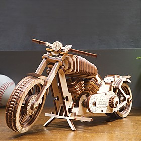 Kit para construir una moto mecánica de madera