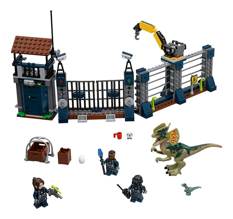 LEGO Ataque del Dilofosaurio al puesto de vigilancia. Jurassic World. 75931