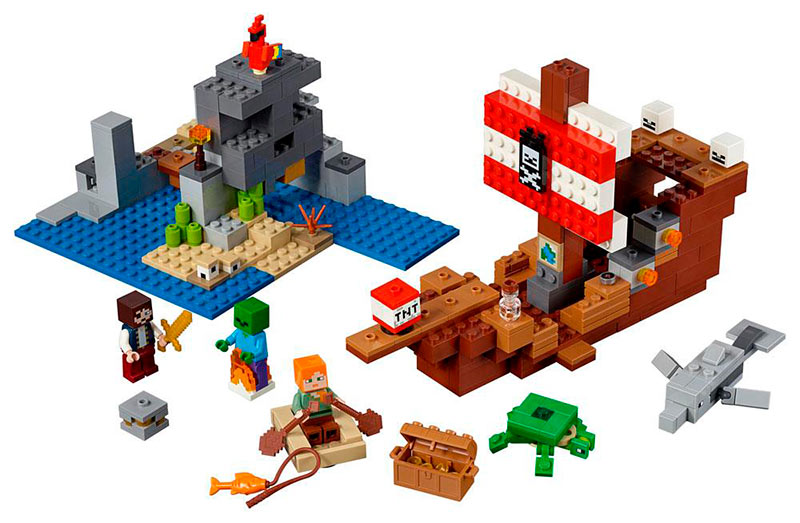 LEGO La Aventura del Barco Pirata. Minecraft. 21152