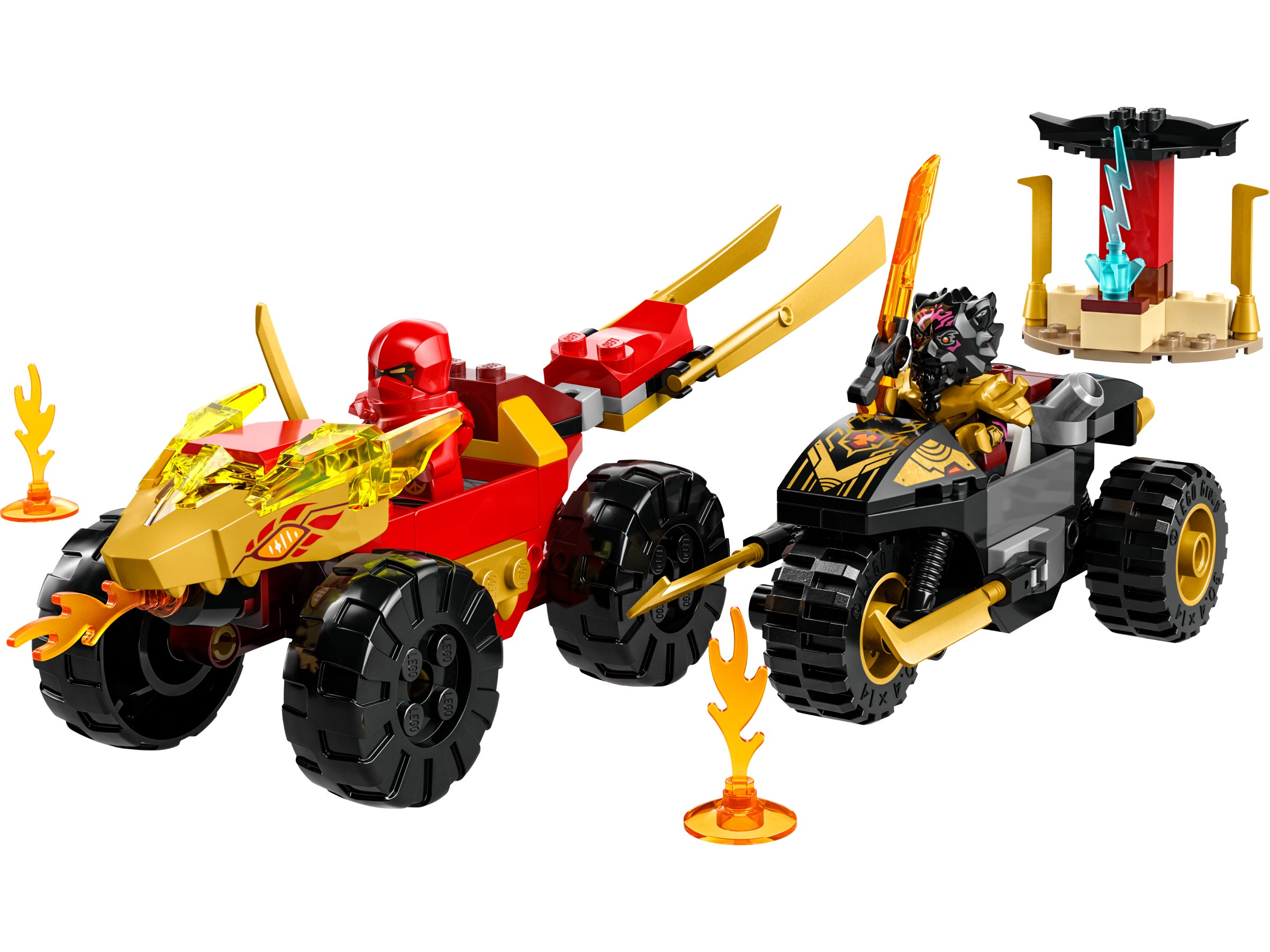 LEGO NINJAGO® - Batalla en Coche y Moto de Kai y Ras
