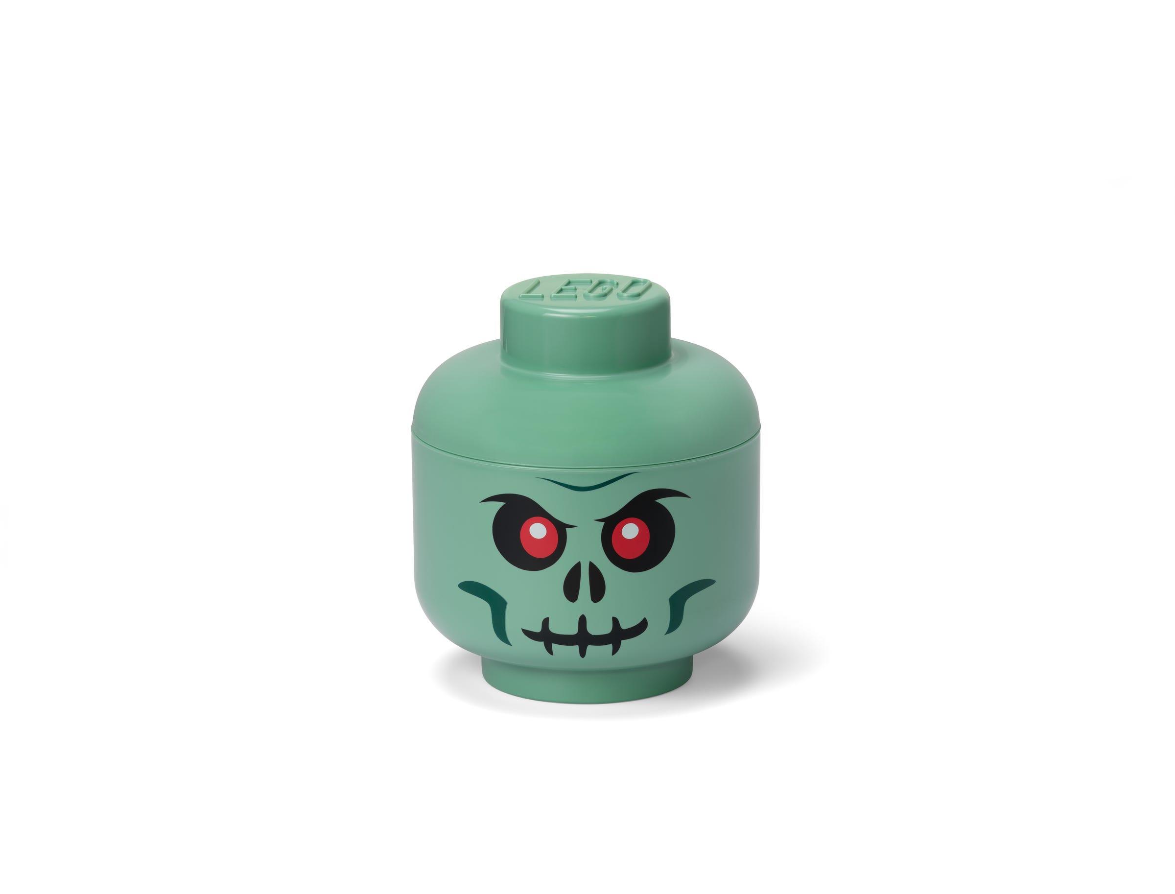 LEGO Otros - Cabeza de Esqueleto para Almacenamiento Pequeña (verde)