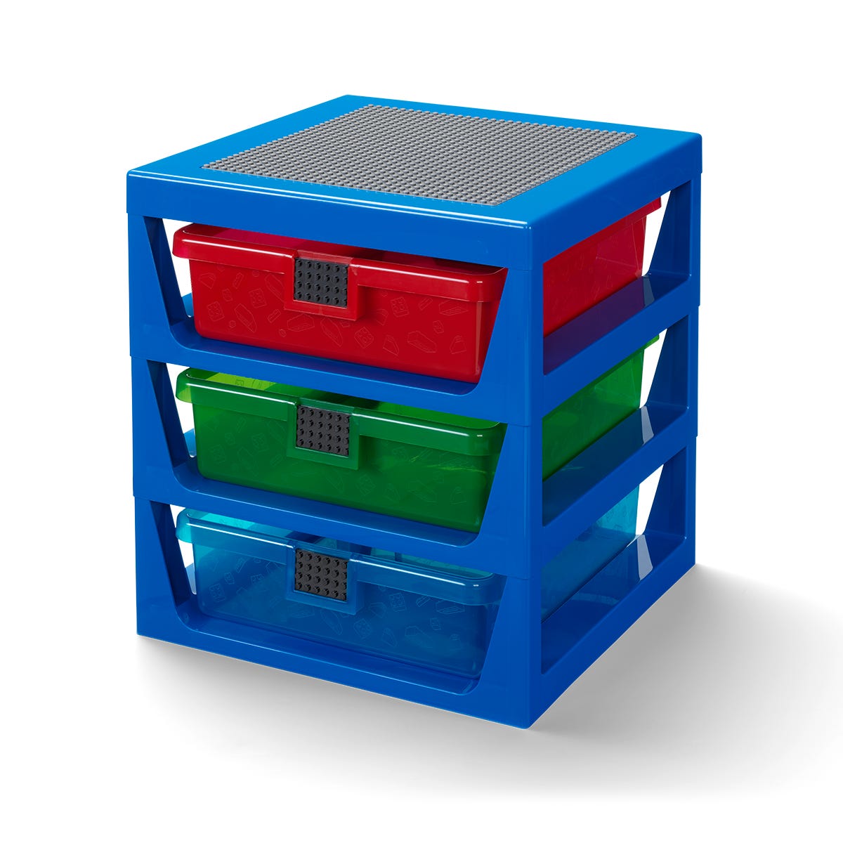LEGO Otros - Cajonera transparente en bastidor azul LEGO®