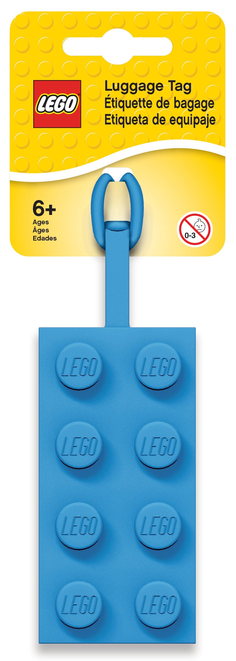 LEGO Otros - Etiqueta de equipaje azul 2x4