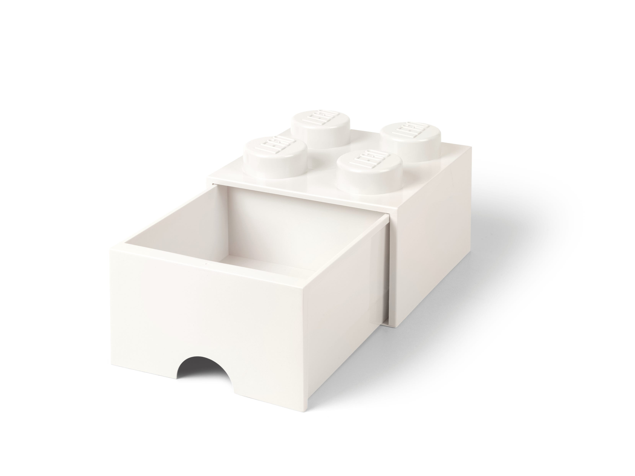 LEGO Otros - Ladrillo de 4 espigas con cajón (blanco)