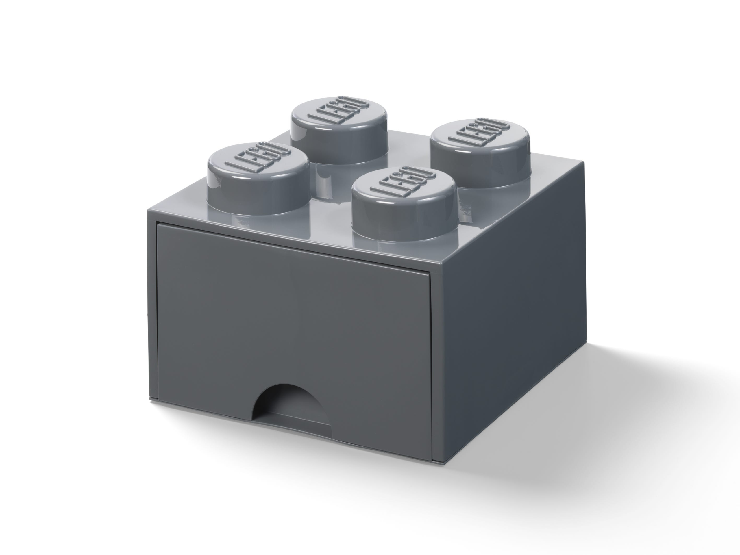 LEGO Otros - Ladrillo de 4 espigas con cajón (gris oscuro)