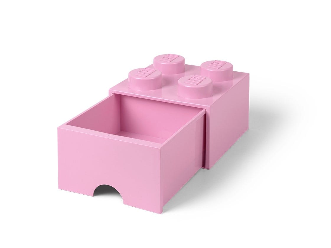 LEGO Otros - Ladrillo de 4 espigas con cajón (violeta claro)