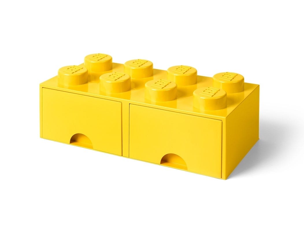 LEGO Otros - Ladrillo de 8 Espigas con Cajón (amarillo)