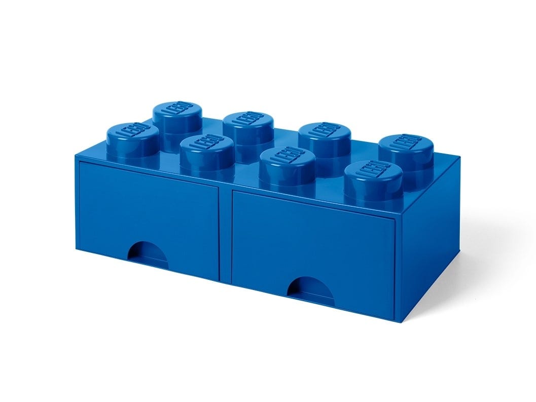 LEGO Otros - Ladrillo de 8 Espigas con Cajón (azul)