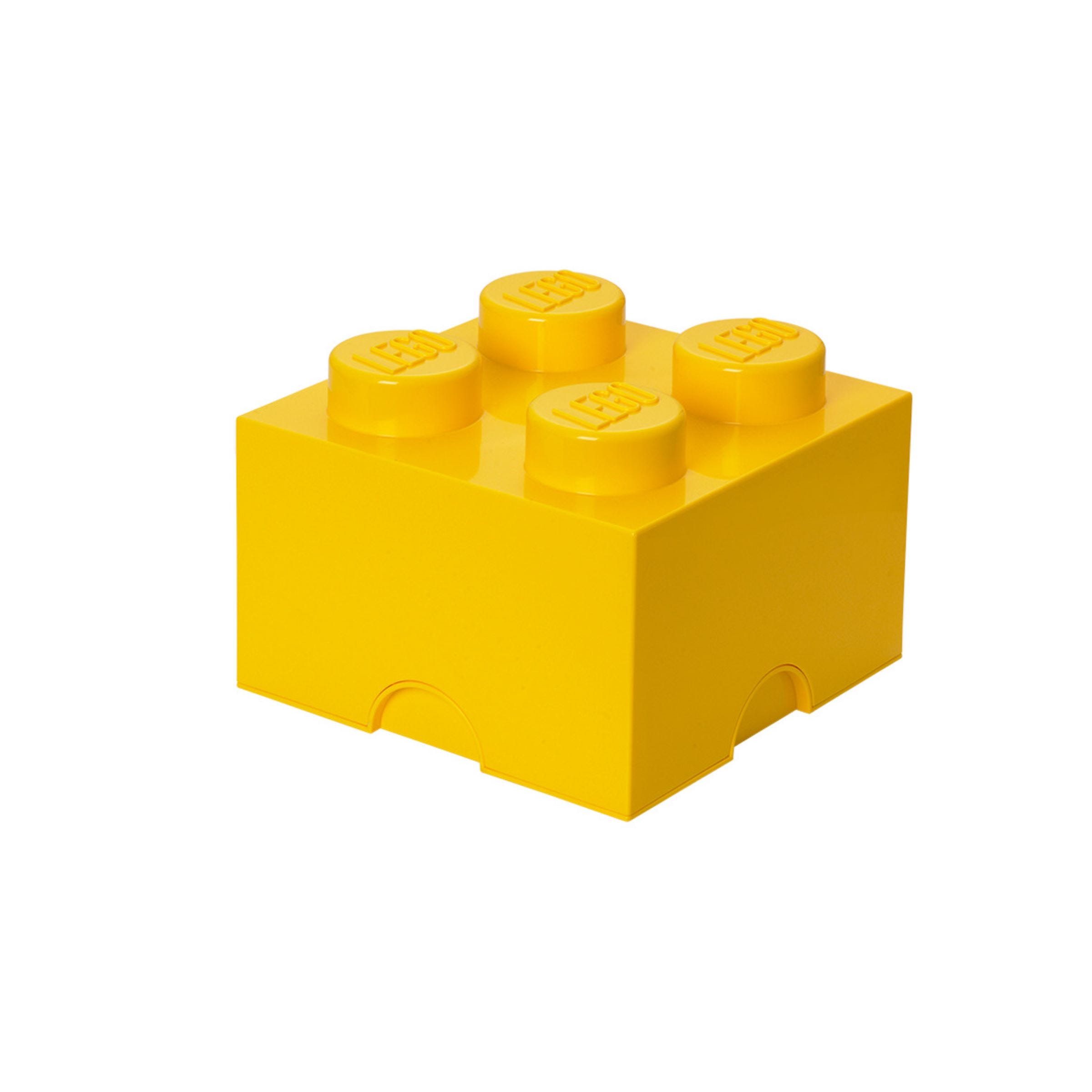 LEGO Otros - Ladrillo de Almacenamiento de 4 Espigas (amarillo)