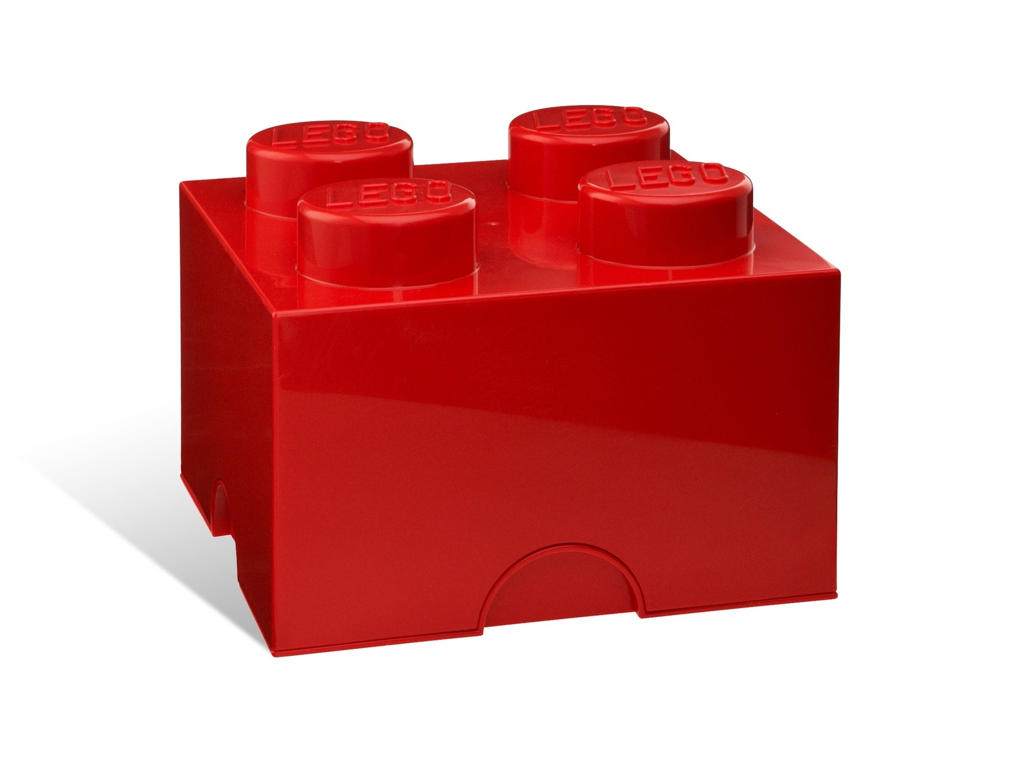 LEGO Otros - Ladrillo de Almacenamiento de 4 Espigas (rojo)