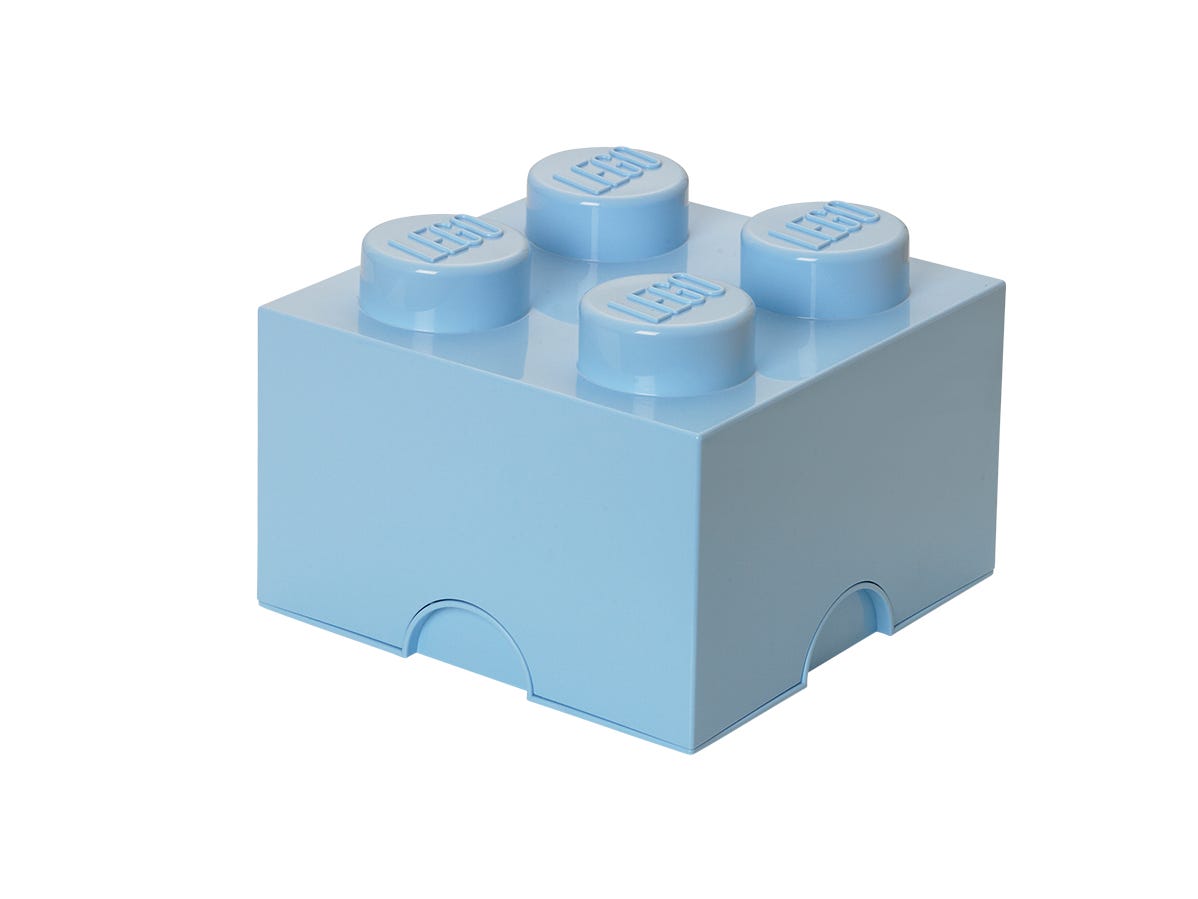 LEGO Otros - Ladrillo de almacenamiento de 4 espigas (azul claro)