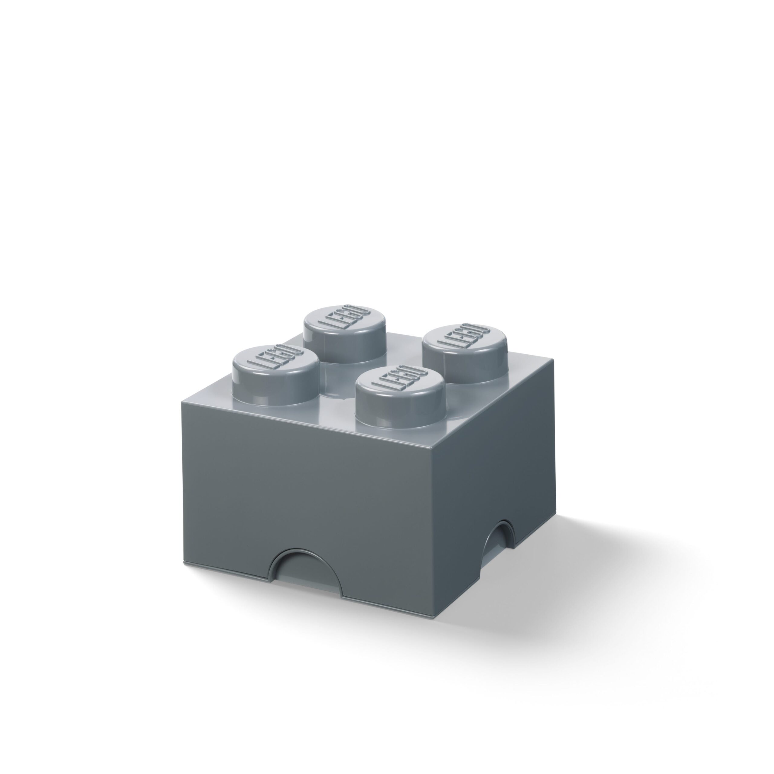 LEGO Otros - Ladrillo de almacenamiento de 4 espigas (gris oscuro)